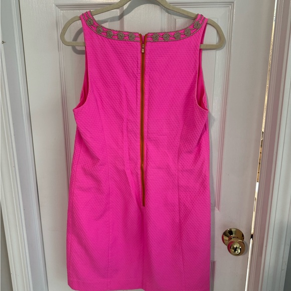 Lilly Pulitzer Hot Pink Embellished Sleeveless Shift Tunic - Picture 2 of 5